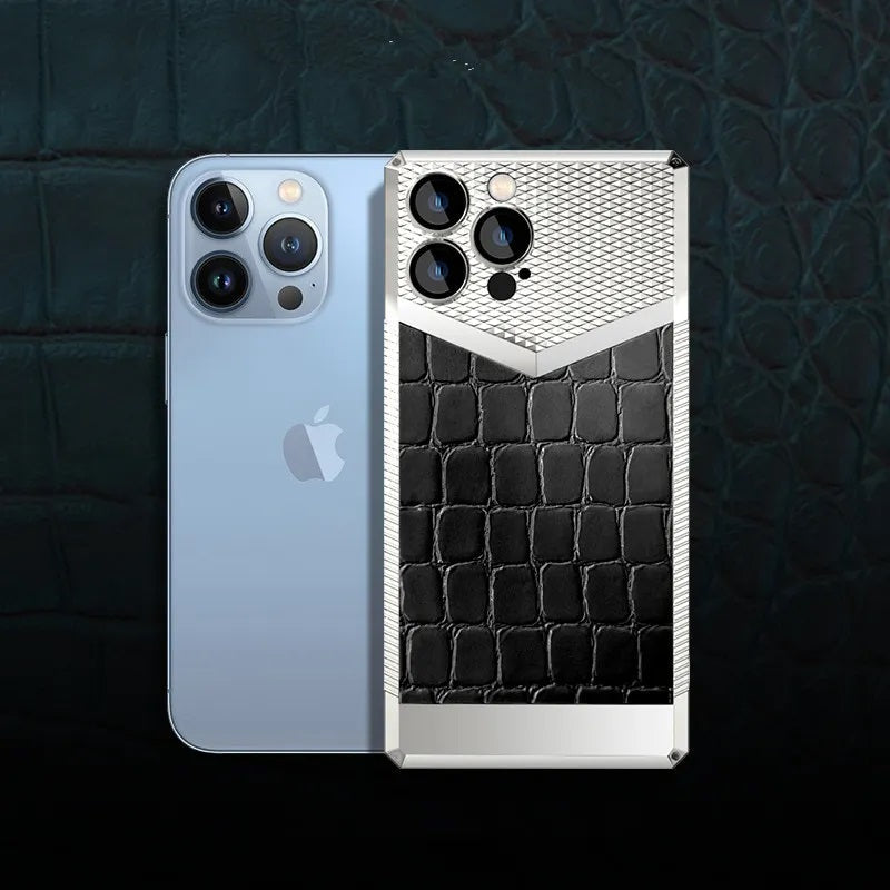 XTREMEDEALS Electroplated Leather Shockproof Protective Cover