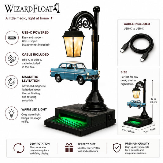 Floating LED Magic Lamp – Levitation Style Decorative Night Light