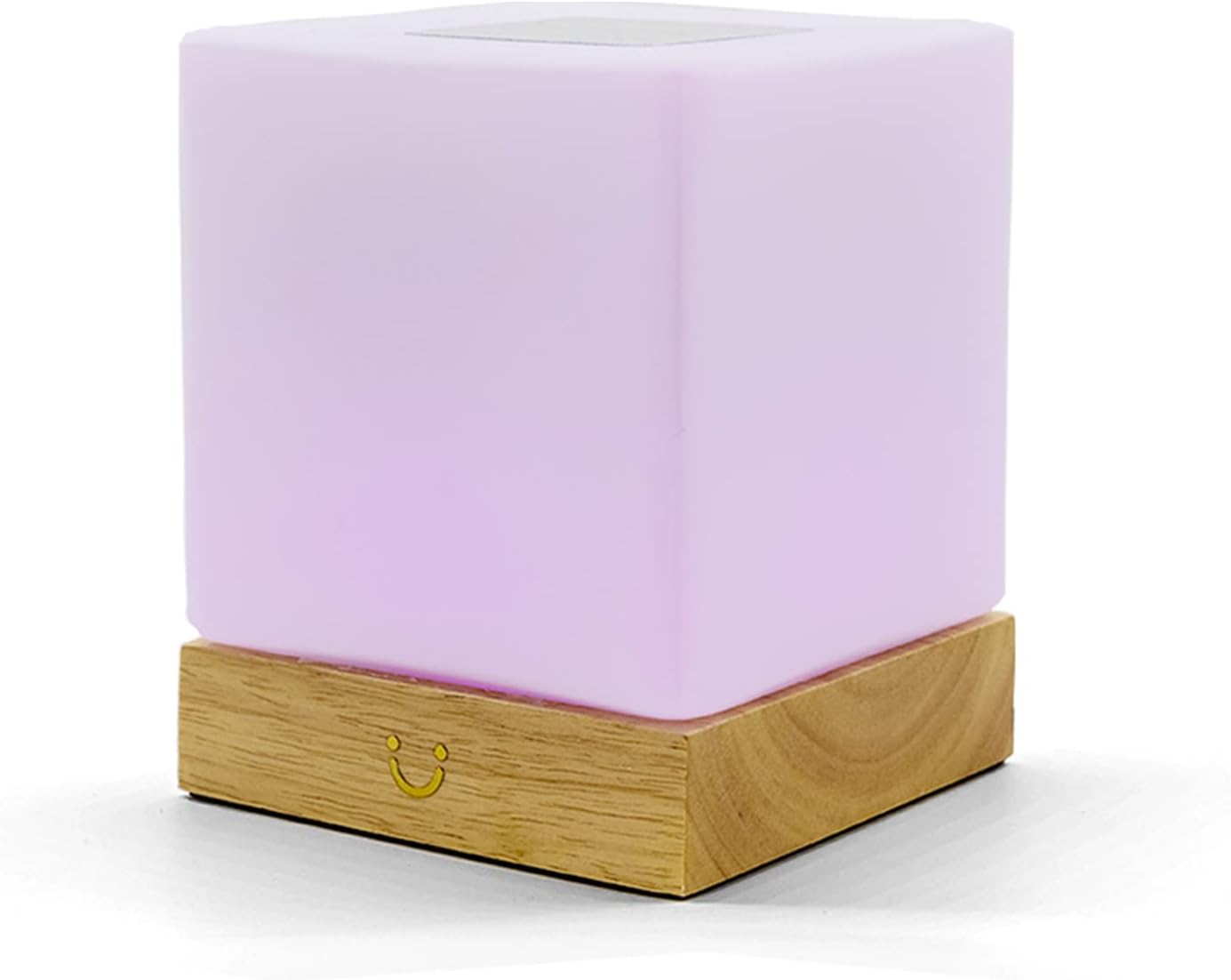 Dacida Cube Friendship Lamp v2 Extended WiFi Range - Bluetooth Setup - Wood & Glass Design (Set of Two, Walnut)