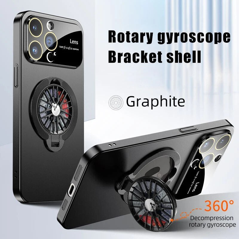XTREMEDEALS Luxury Magnetic Gyroscope Stand Cover