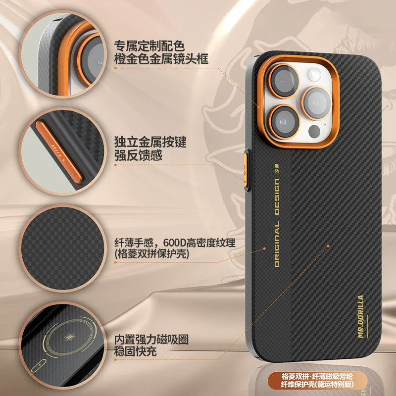 XTREMEDEALS Aramid Carbon Fiber Magnetic Protective Cover