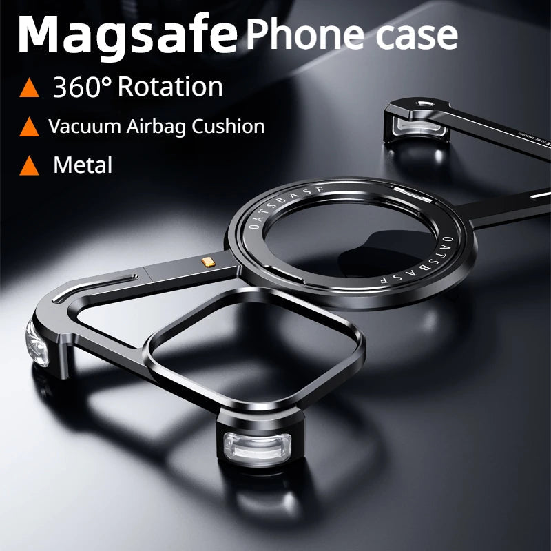 XTREMEDEALS Z Shape Metal Magnetic Bumper Case with 360° Rotating Holder – Lightweight Shockproof Protective Cover