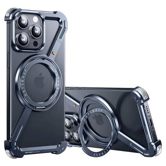 XTREMEDEALS Z Shape Metal Magnetic Bumper Case with 360° Rotating Holder – Lightweight Shockproof Protective Cover